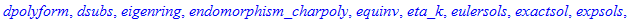 [DEnormal, DEplot, DEplot3d, DEplot_polygon, DFacto...