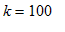 k = 100