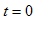 t = 0