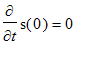 diff(s(0),t) = 0
