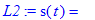 L2 := s(t) = 1/2*(c+sqrt(c^2-4*k*m))/(c^2-4*k*m)^(1...