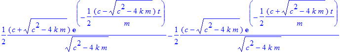 s := proc (t, m, c, k) options operator, arrow; 1/2...