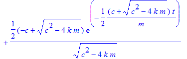 s[h] := proc (t, m, c, k) options operator, arrow; ...