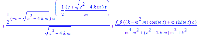s[f] := proc (t, m, c, k, f_0, omega) options opera...