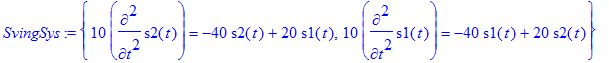 SvingSys := {10*diff(s2(t),`$`(t,2)) = -40*s2(t)+20...