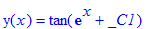 y(x) = tan(exp(x)+_C1)