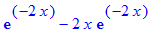 exp(-2*x)-2*x*exp(-2*x)