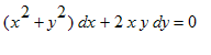 (x^2+y^2)*dx+2*x*y*dy = 0