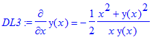 DL3 := diff(y(x),x) = -1/2*(x^2+y(x)^2)/x/y(x)