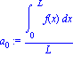 a[0] := int(f(x), x = 0 .. L)/L