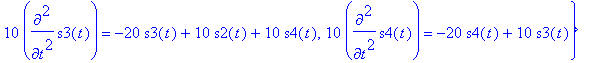 SvingSys := {10*diff(s1(t),`$`(t,2)) = -20*s1(t)+10...
